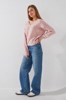 Пуловер однотонный женский Park karon 8329 One Size Пудровый  Фото №2