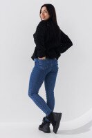 Пуловер однотонний жіночий Femme 2026 One Size Чорний (2000990221483W)  Фото №2