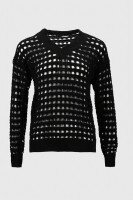 Пуловер однотонный женский Femme 1016 One Size Черный (2000989871149D)  Фото №5
