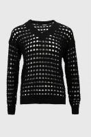 Пуловер однотонный женский Femme 1016 One Size Черный (2000989871149D)  Фото №5