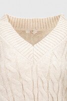 Пуловер однотонный женский Femme 2026 One Size Бежевый (2000990221476W)  Фото №7
