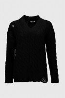 Пуловер однотонний жіночий Femme 2026 One Size Чорний (2000990221483W)  Фото №4