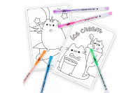 Купити Розмальовка "Pusheen" із гелевими ручками+гліттер  Yes 450168 Різнокольоровий Артикул: 5056574457165 Фото мініатюра № 2