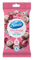 Серветка волога SMILE 42224912 Daily Троянда 15 шт. (4820048482219A)