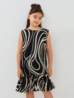 Купить Сарафан с узором для девочки Aura Style 5015 128 см Черный Артикул: 2000999566684 Миниатюра фотографии № 2