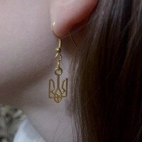 Серьги Герб золото Разноцветный (2000990231499А)  Фото №0