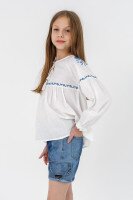 Шорти джинсові для дівчинки MOYABERLA 0089 128 см Синій (2000990583338S)  Фото №1