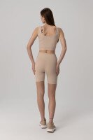 Шорты фитнес однотонные женские Cotton Angel A-2002 XS Бежевый (2000990152558A)  Фото №5