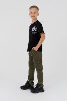 Брюки карго однотонные для мальчика Pitiki 3196 128 см Хаки (2000990508232D)(SC)  Фото №1