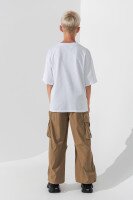 Штаны однотонные для мальчика Yekipeer C76 134 см Коричневый (2000990523105D)(SC)  Фото №2
