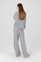 Штани палаццо однотонні жіночі Femme 1010 One Size Світло-сірий (2000989871002D)  Фото №4
