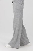 Штани палаццо однотонні жіночі Femme 1010 One Size Світло-сірий (2000989871002D)  Фото №2