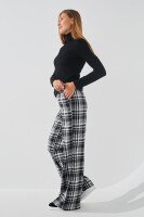 Штани палаццо з візерунком жіночі LAWA WTC02423 XS Чорно-білий  Фото №1