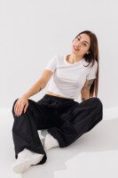 Штани прямі однотонні жіночі Zeo Basic 4745 34 Чорний (2000990665195D)  Фото №0