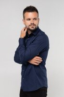 Сорочка класична однотонна чоловіча Redpolo 3808 S Темно-синій (2000989956457A)  Фото №1