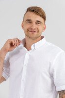 Рубашка однотонная мужская Demos 24-DJW 2XL Белый (2000990624406S)  Фото №1