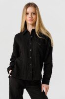 Сорочка однотонна для дівчинки LocoLoco 9078 128 см Чорний (2000990348487S)(SC)  Фото №3
