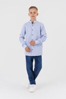 Сорочка однотонна для хлопчика Redpolo 1723-1 158 см Блакитний (2000990388094D)(SC)  Фото №0