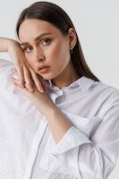 Сорочка однотонна жіноча AYN 1963 S Білий (2000990421562S)  Фото №1
