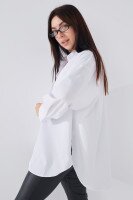 Рубашка однотонная женская Karol 8008 S Белый (2000990728999D)  Фото №2