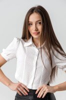 Рубашка-топ однотонная женская YL304071 XS Белый (2000990332837S)  Фото №0