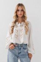 Сорочка вишиванка для дівчинки LAWA E-GBC02301 122 см Молочний  Фото №1