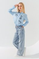 Сорочка з принтом для дівчинки TONY BOY 6199 152 см Блакитний (2000990498977S)(SC)  Фото №3