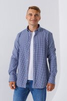 Купить Рубашка с узором мужская Nacar 7254 S Темно-синий (2000990633149D) Артикул: 2000990633149 Миниатюра фотографии № 1