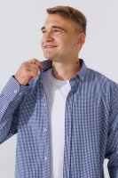 Купить Рубашка с узором мужская Nacar 7254 S Темно-синий (2000990633149D) Артикул: 2000990633149 Миниатюра фотографии № 3