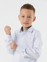 Рубашка с узором для мальчика Deniz 30133 116 см Белый (2000990438522D)(SC)  Фото №0