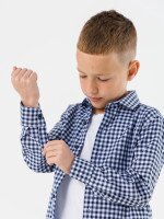 Сорочка з візерунком для хлопчика Deniz 4504 116 см Синій (2000990438621D)(SC)  Фото №1