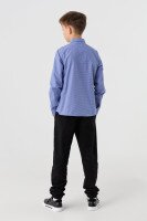 Рубашка с узором для мальчика Deniz 606 146 см Голубой (2000990524829D)(SC)  Фото №3
