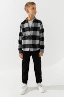 Рубашка с узором для мальчика Moda arpol DN1114 164 см Черный  Фото №0