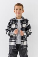 Сорочка з візерунком для хлопчика Moda arpol DN6100 134 см Чорний  Фото №1