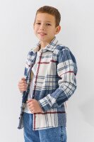 Сорочка з візерунком для хлопчика Moda arpol DN6100 116 см Синій  Фото №1