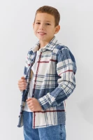 Рубашка с узором для мальчика Moda arpol DN6100 116 см Синий  Фото №1