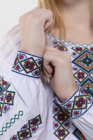 Сорочка з вишивкою для дівчинки ОЛЕКСАНДРА №6 140 см Зелений (2000902483411D)(SC)  Фото №3