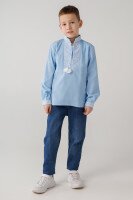 Сорочка з вишивкою для хлопчика КОЗАЧЕК МИХАЙЛИК 98 см Блакитний (2000990304964D)(SC)  Фото №3