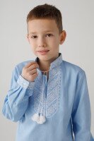 Сорочка з вишивкою для хлопчика КОЗАЧЕК МИХАЙЛИК 98 см Блакитний (2000990304964D)(SC)  Фото №1