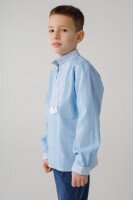 Сорочка з вишивкою для хлопчика КОЗАЧЕК МИХАЙЛИК 98 см Блакитний (2000990304964D)(SC)  Фото №2