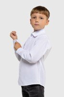 Рубашка однотонная для мальчика Pitiki 009680 134 см Белый (2000990021717D)(SC)  Фото №0