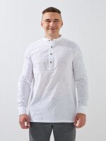 Купить Рубашка однотонная мужская GENUA G01218-0011 S Белый Артикул: 2000999520709 Миниатюра фотографии № 1