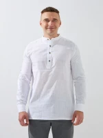 Купить Рубашка однотонная мужская GENUA G01218-0011 2XL Белый Артикул: 2000999520761 Миниатюра фотографии № 1
