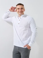 Купить Рубашка однотонная мужская GENUA G01218-0011 2XL Белый Артикул: 2000999520761 Миниатюра фотографии № 3