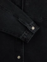 Купить Рубашка однотонная мужская GENUA G01218-003 3XL Черный Артикул: 2000999626364 Миниатюра фотографии № 3