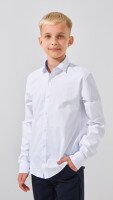 Рубашка однотонная для мальчика Deniz 02042 146 см Белый  Фото №1
