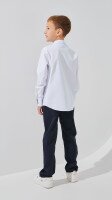 Купити Сорочка однотонна для хлопчика MOYABERLA H026 116 см Білий Артикул: 2000999172823 Фото мініатюра № 5