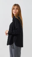 Купити Сорочка однотонна жіноча GENUA 2608 L Чорний Артикул: 2000999478420 Фото мініатюра № 5