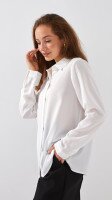 Сорочка однотонна жіноча On me D2777 XL Молочний  Фото №1