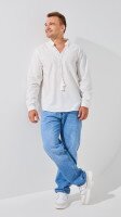 Купить Рубашка вышиванка мужская 27-52 S Белый Артикул: 2000991064690 Миниатюра фотографии № 2